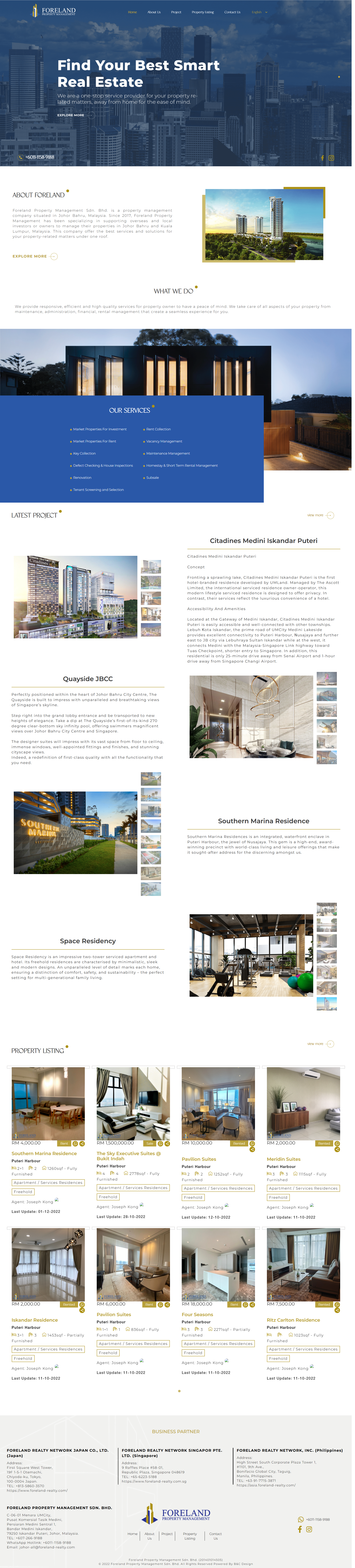 Foreland Property Management Sdn Bhd  - Home Page | Website Design
