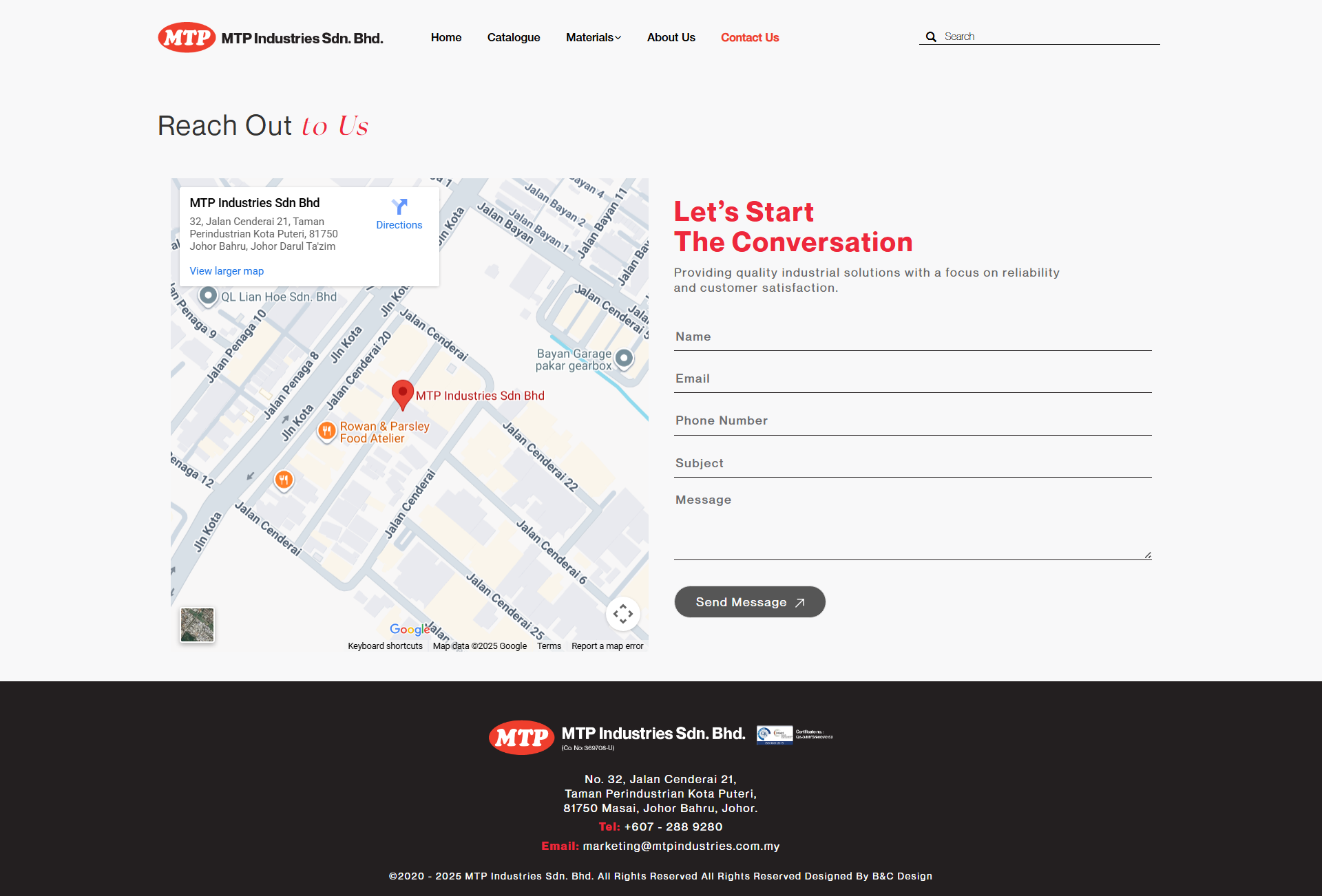 MTP Industries Sdn. Bhd. | Website Design