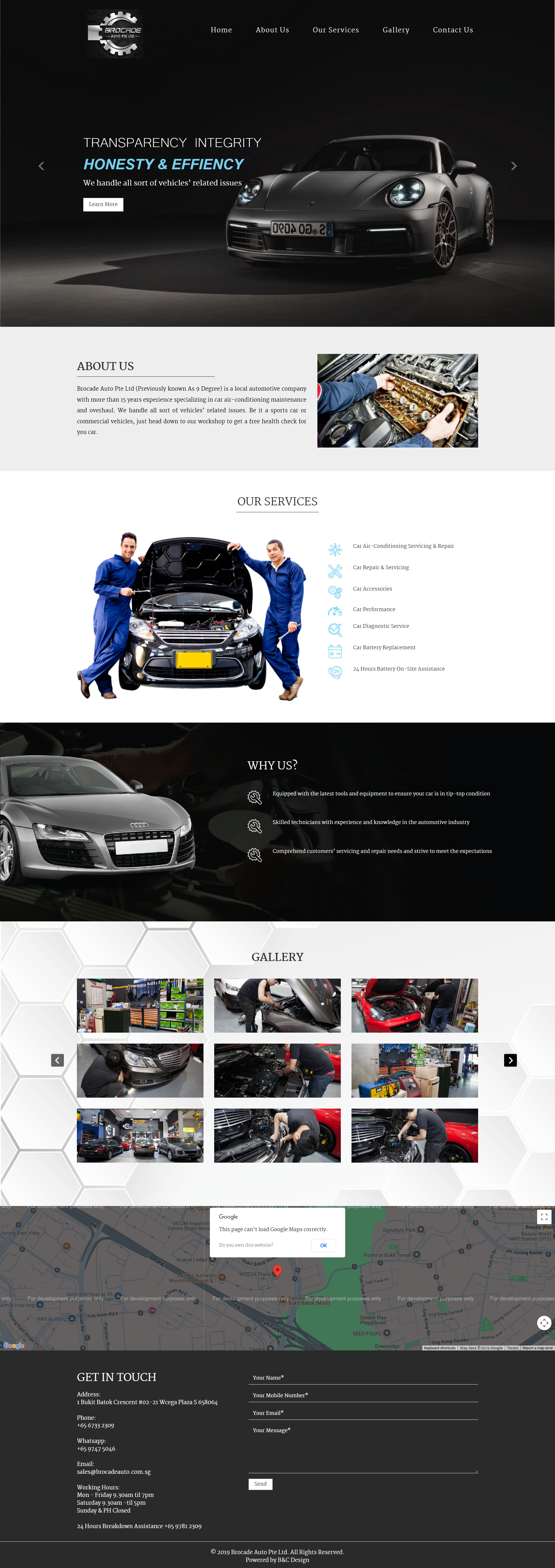 Brocade Auto Pte Ltd | Website Design