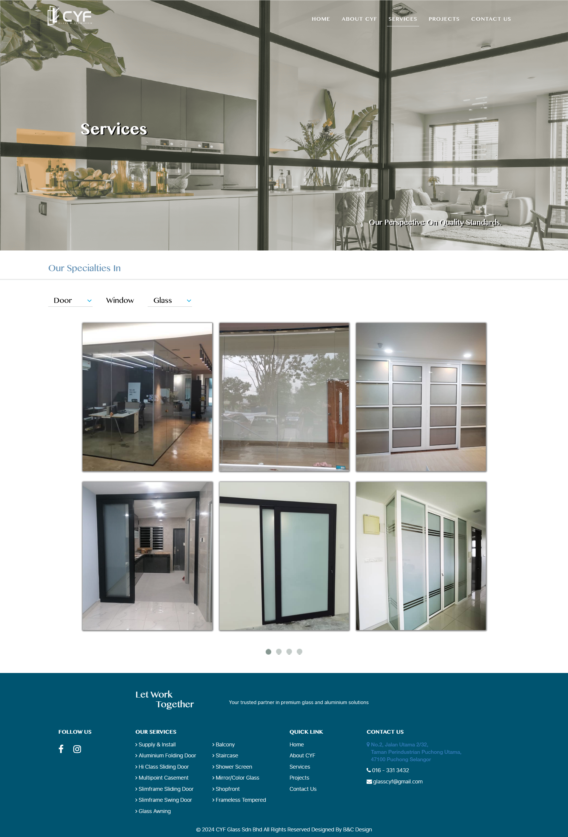 CYF Glass & Aluminium | Corporate Website