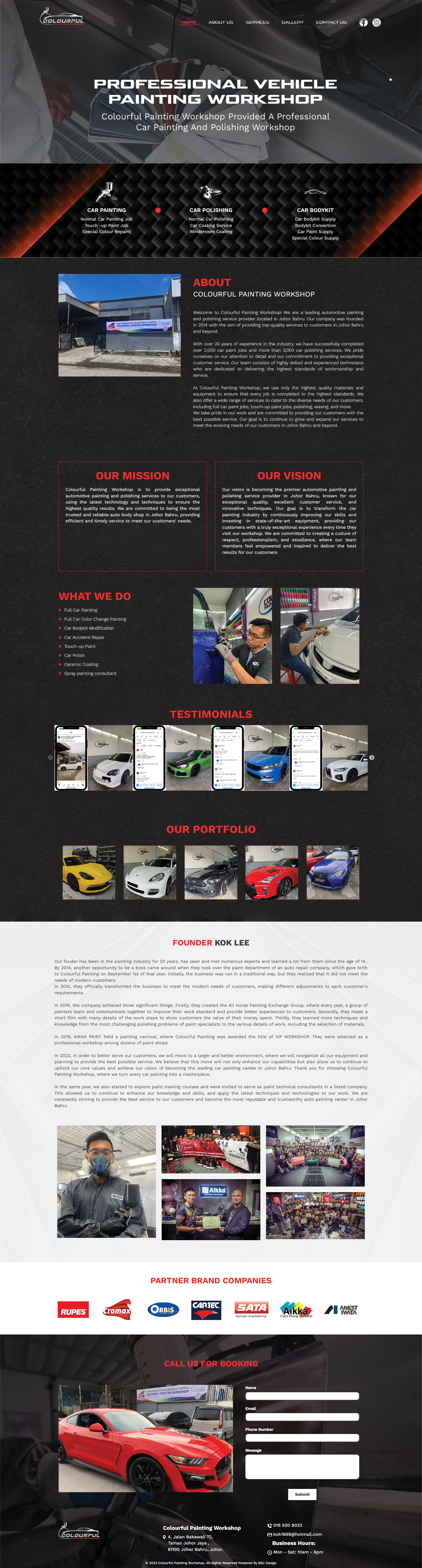 Colourful Painting Workshop | Website Design