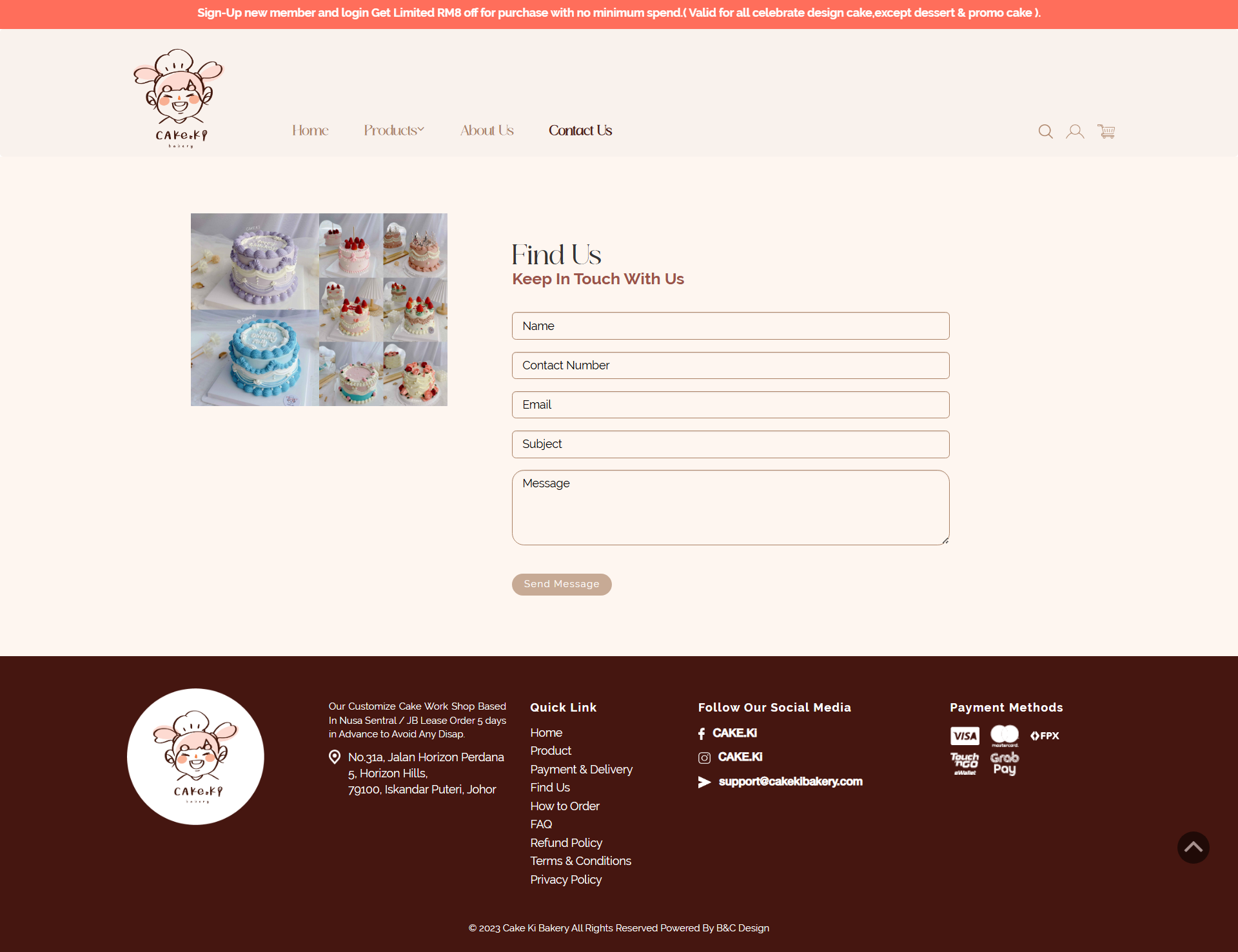 Cake Ki Bakery | Website Design