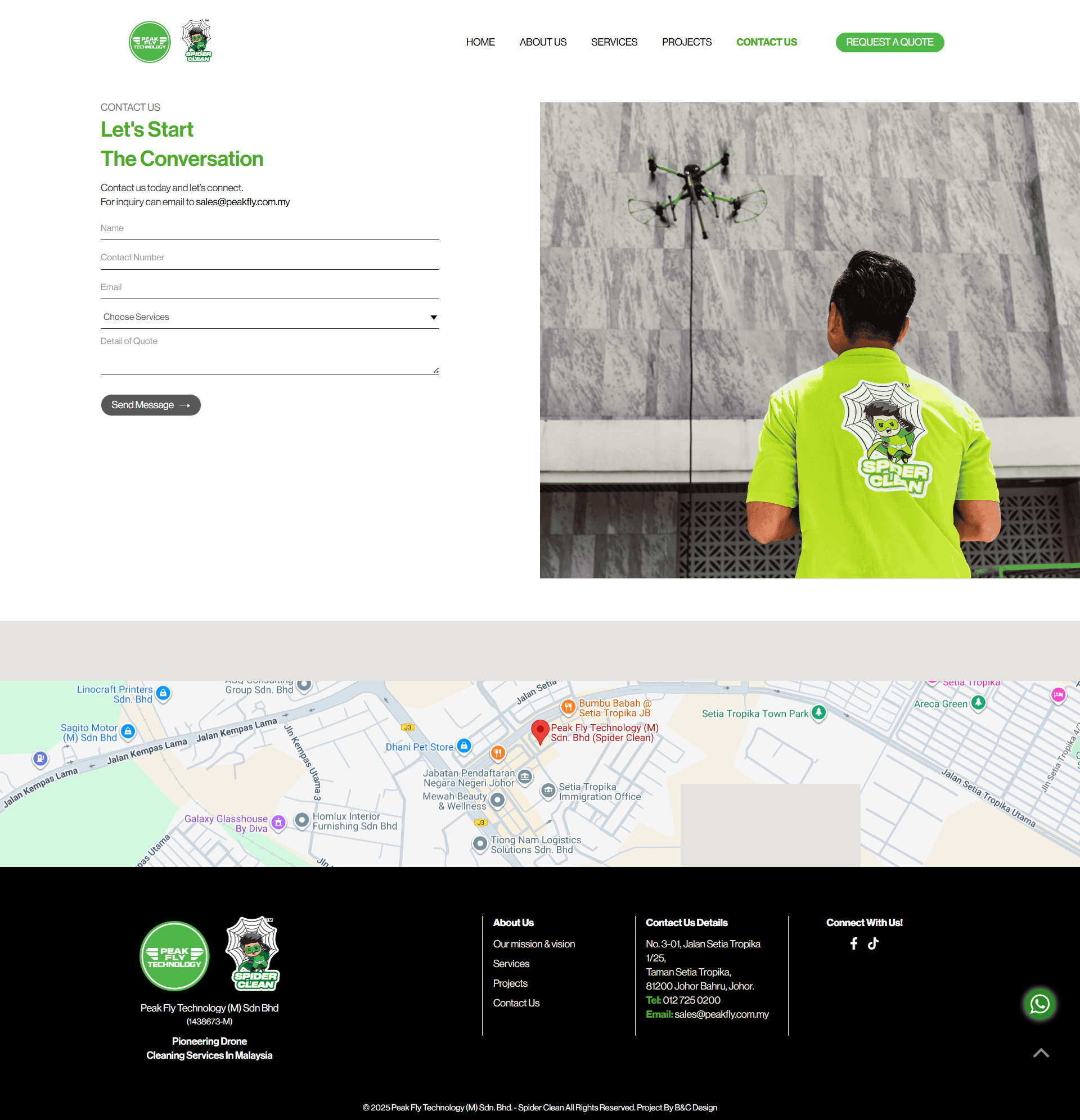 Peak Fly Technology (M) Sdn Bhd - Contact Us Page | Corporate Website