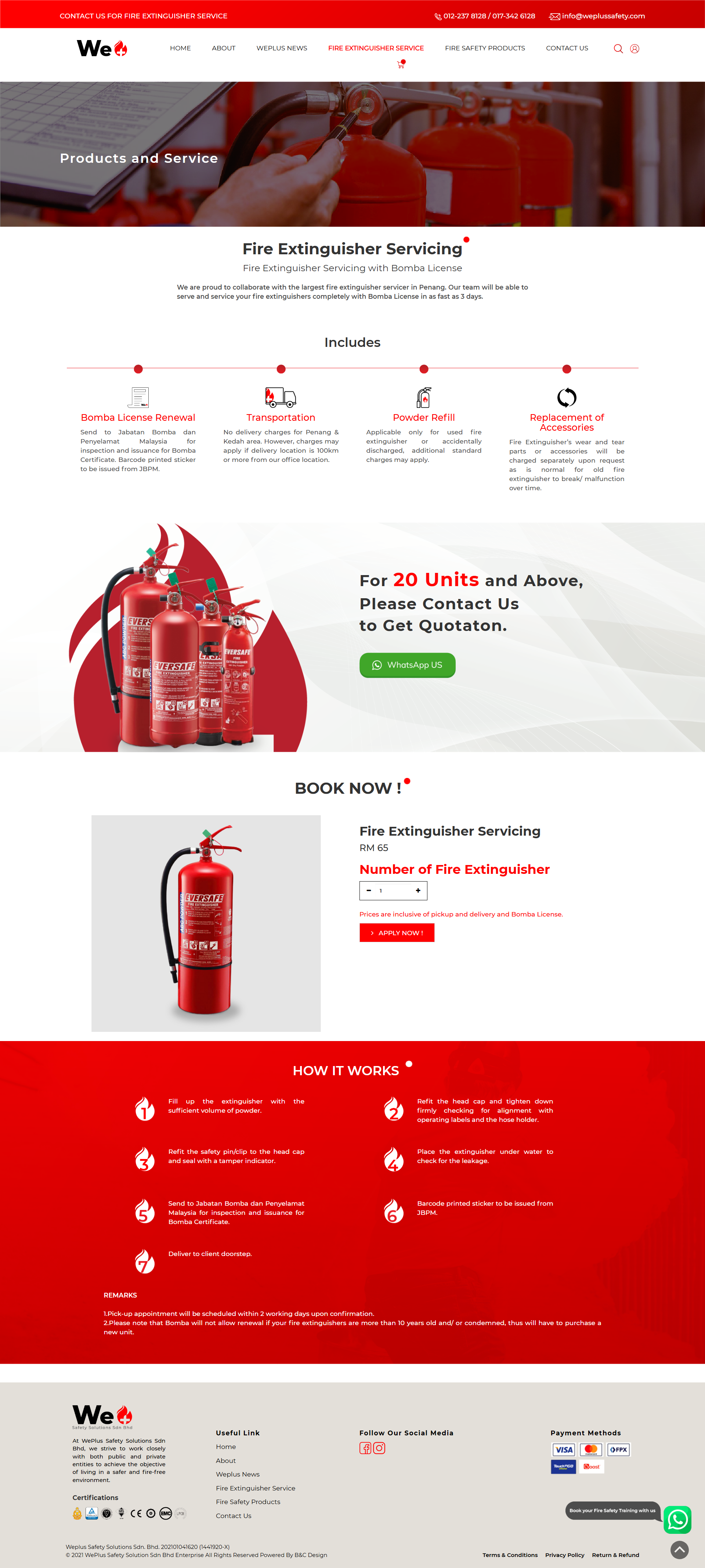 WePlus Safety Solutions Sdn. Bhd. - Services Page | Website Design