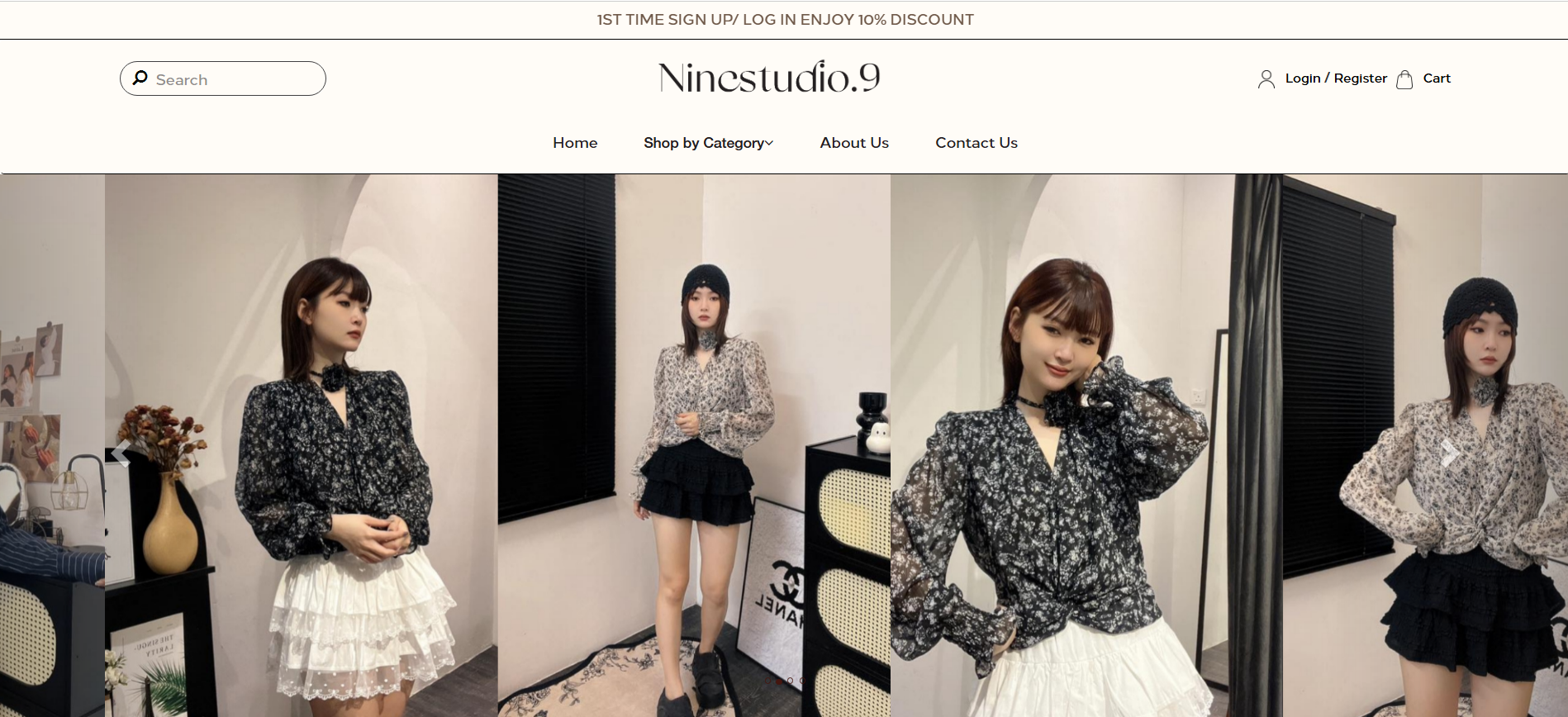 Nine Studio - Products Description Page | Website Design