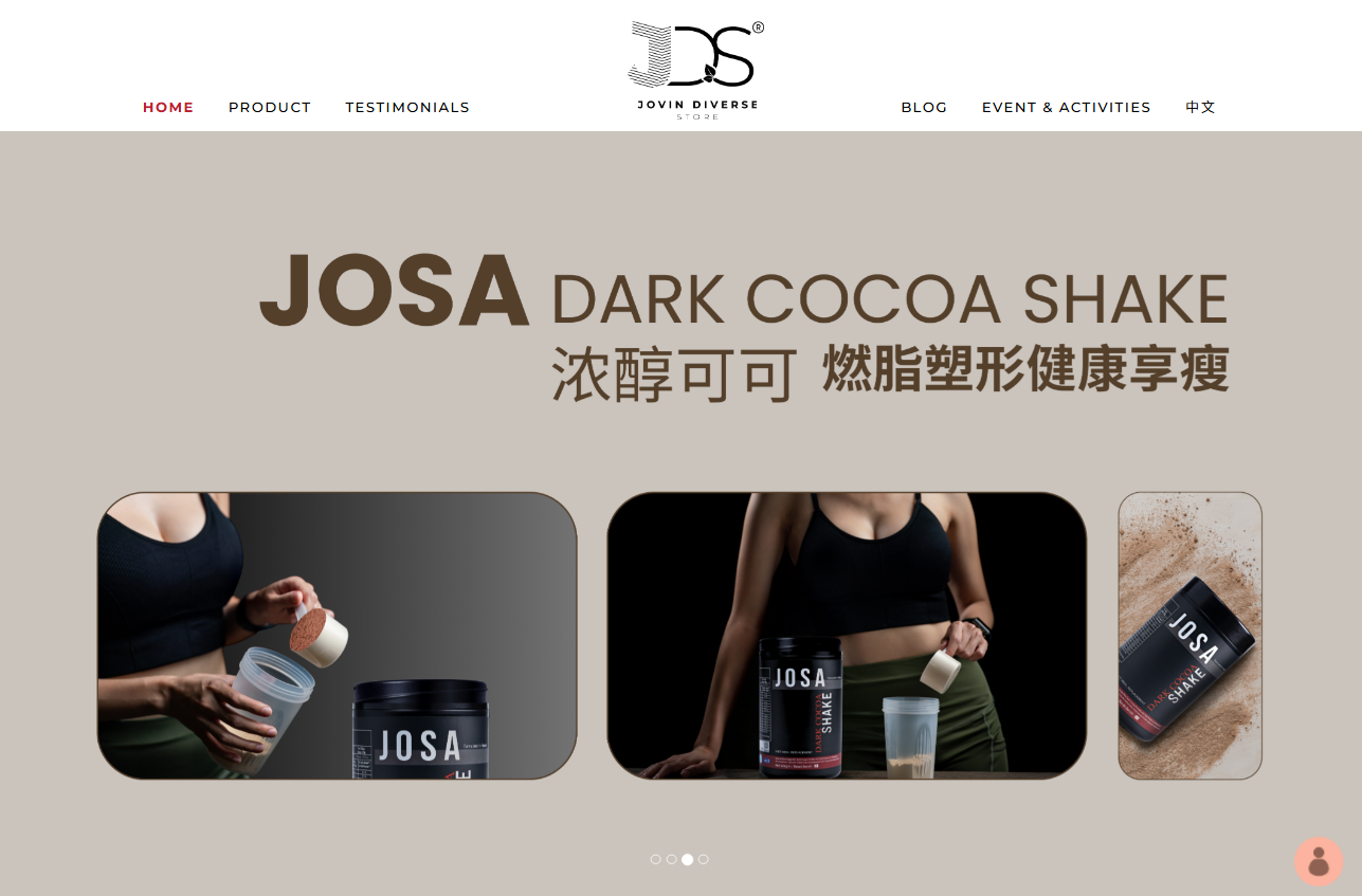 Jovin Diverse Store | Website Design