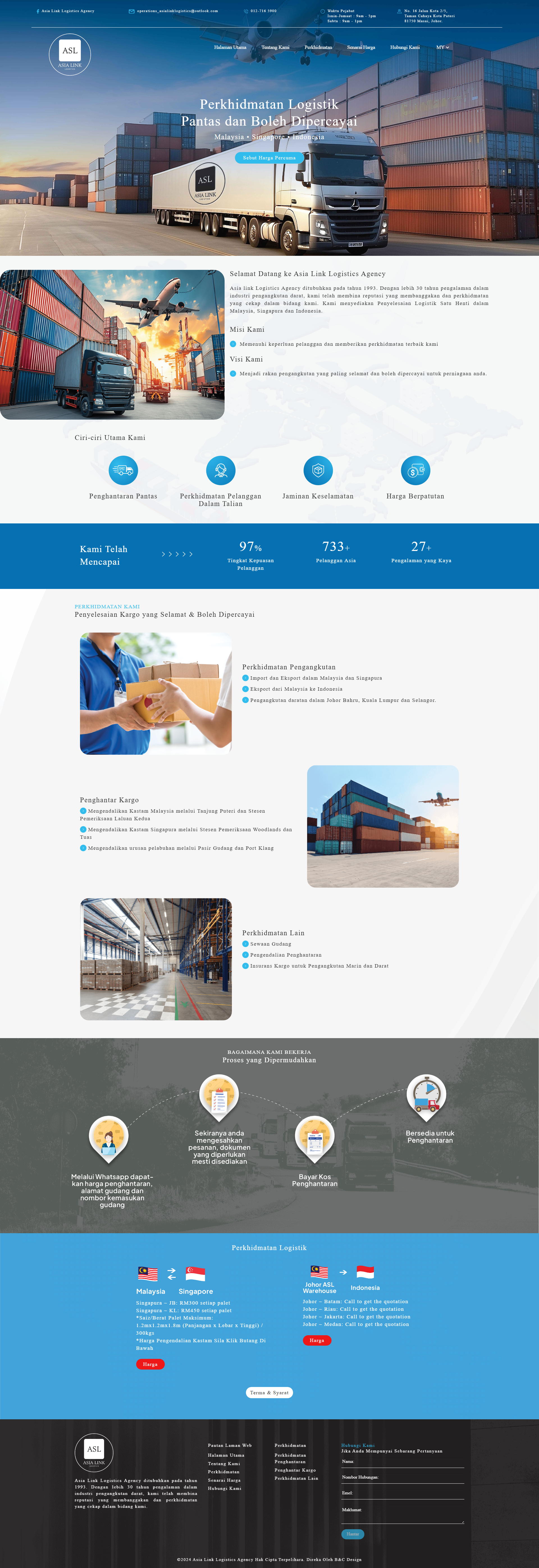 Asia Link Logistics Sdn. Bhd. | Website Design