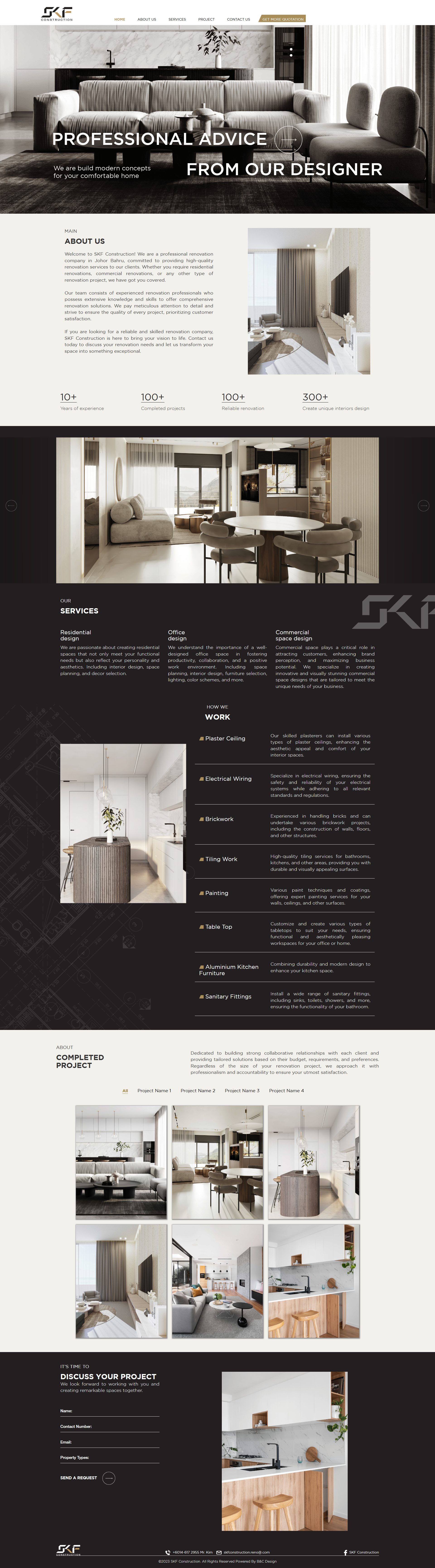 SKF Construction | Website Design